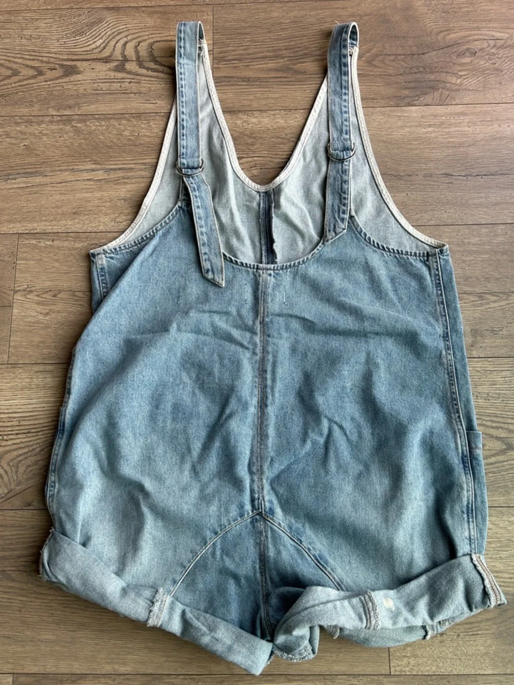 We the Free Denim Short Overalls Romper - Blue - Picture 8 of 9